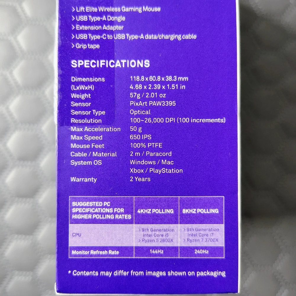 NZXT Lift Elite Wireless Gaming Mouse 26K DPI PixArt PAW3395 Black